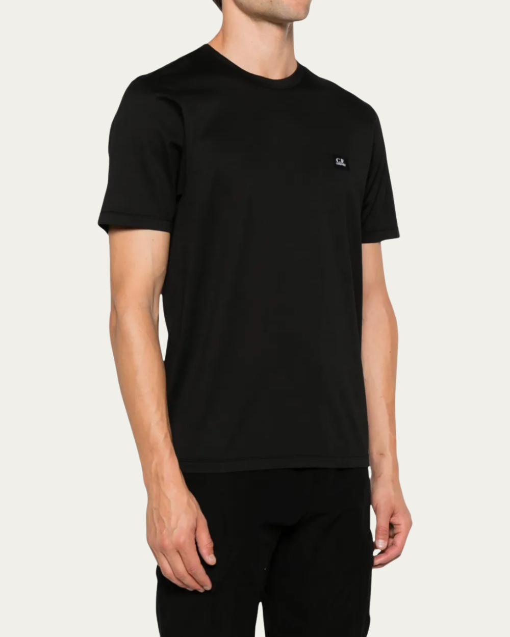 C.P. Company - Black Logo-Embroidered T-Shirt