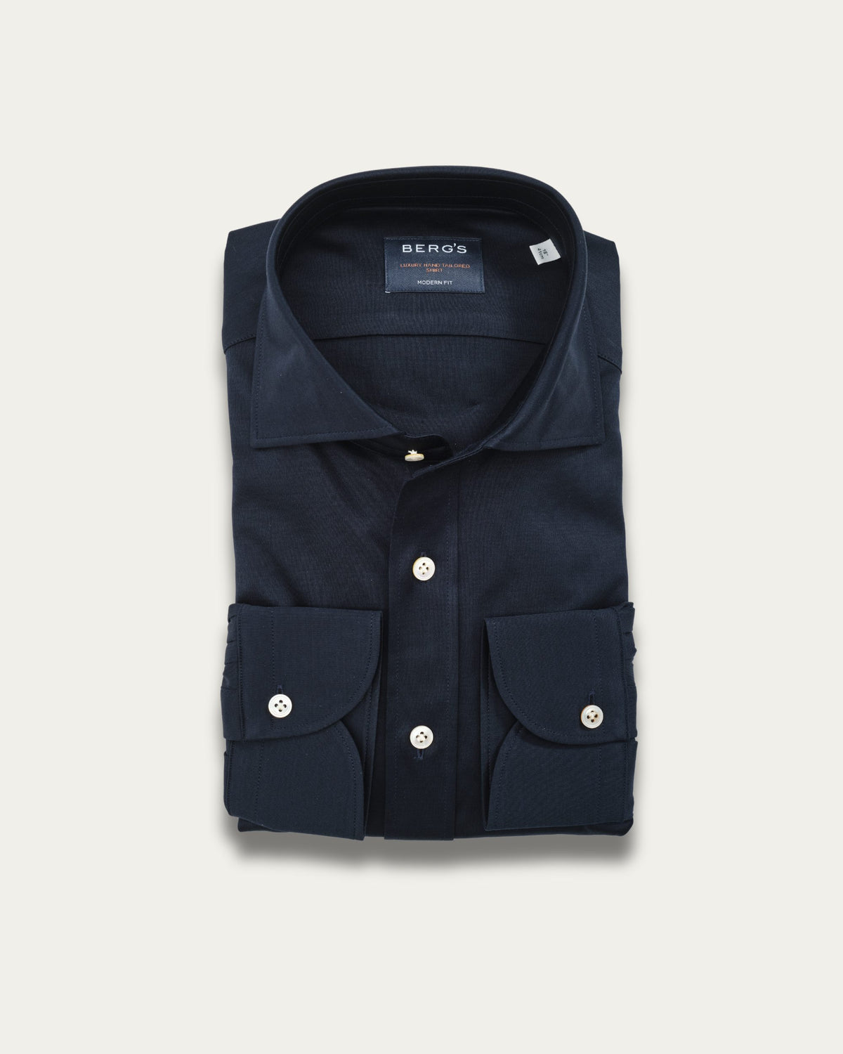 Navy Blue Jersey Filo di Scozia Shirt | BERG’S