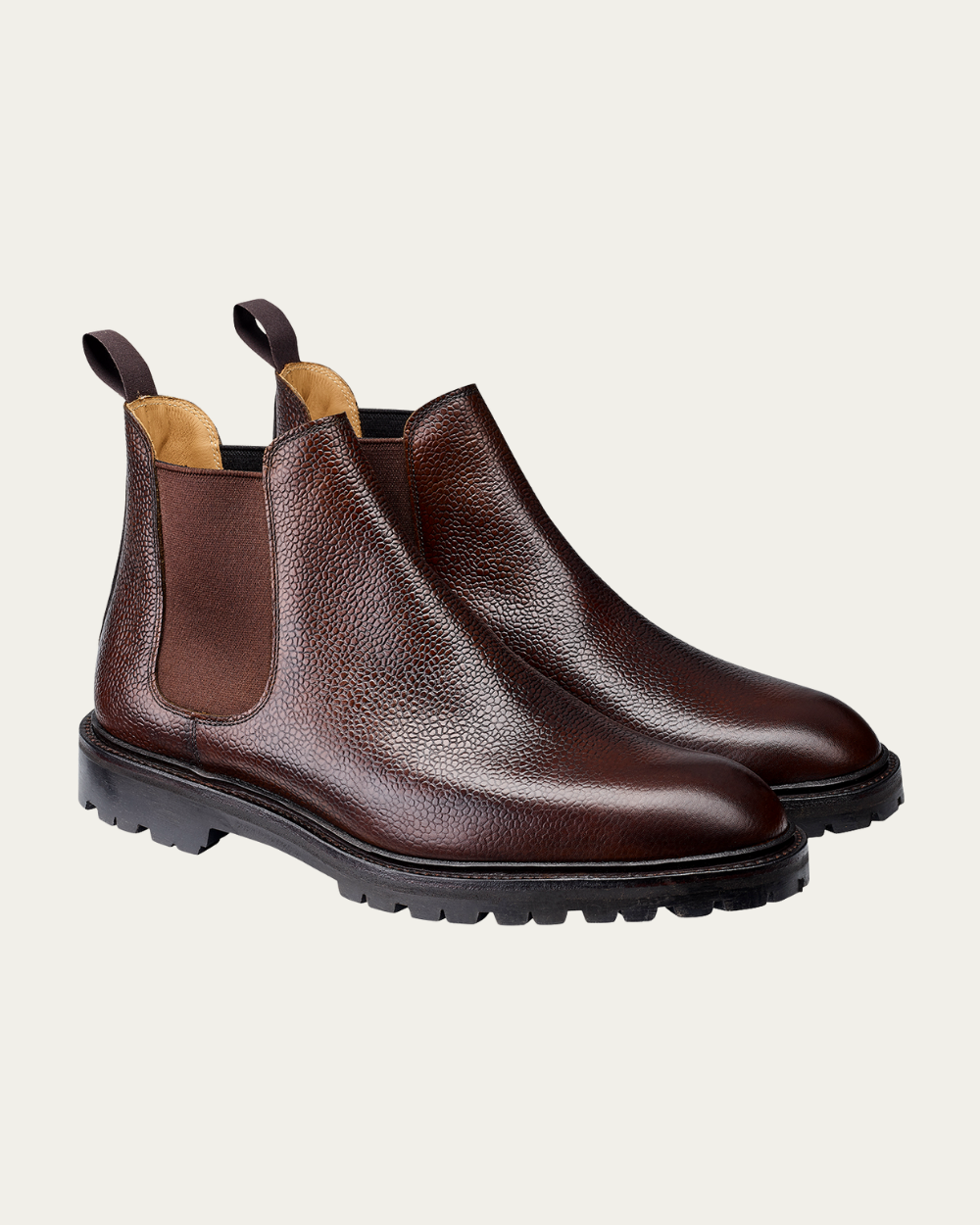 Crockett & Jones - Dark Brown Scotch Grain Chelsea 11 Boots