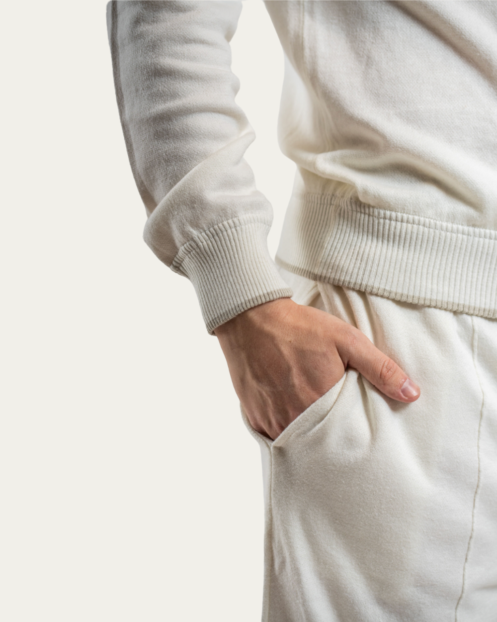 Cream-Colored Sweatpants | Emanuel Berg