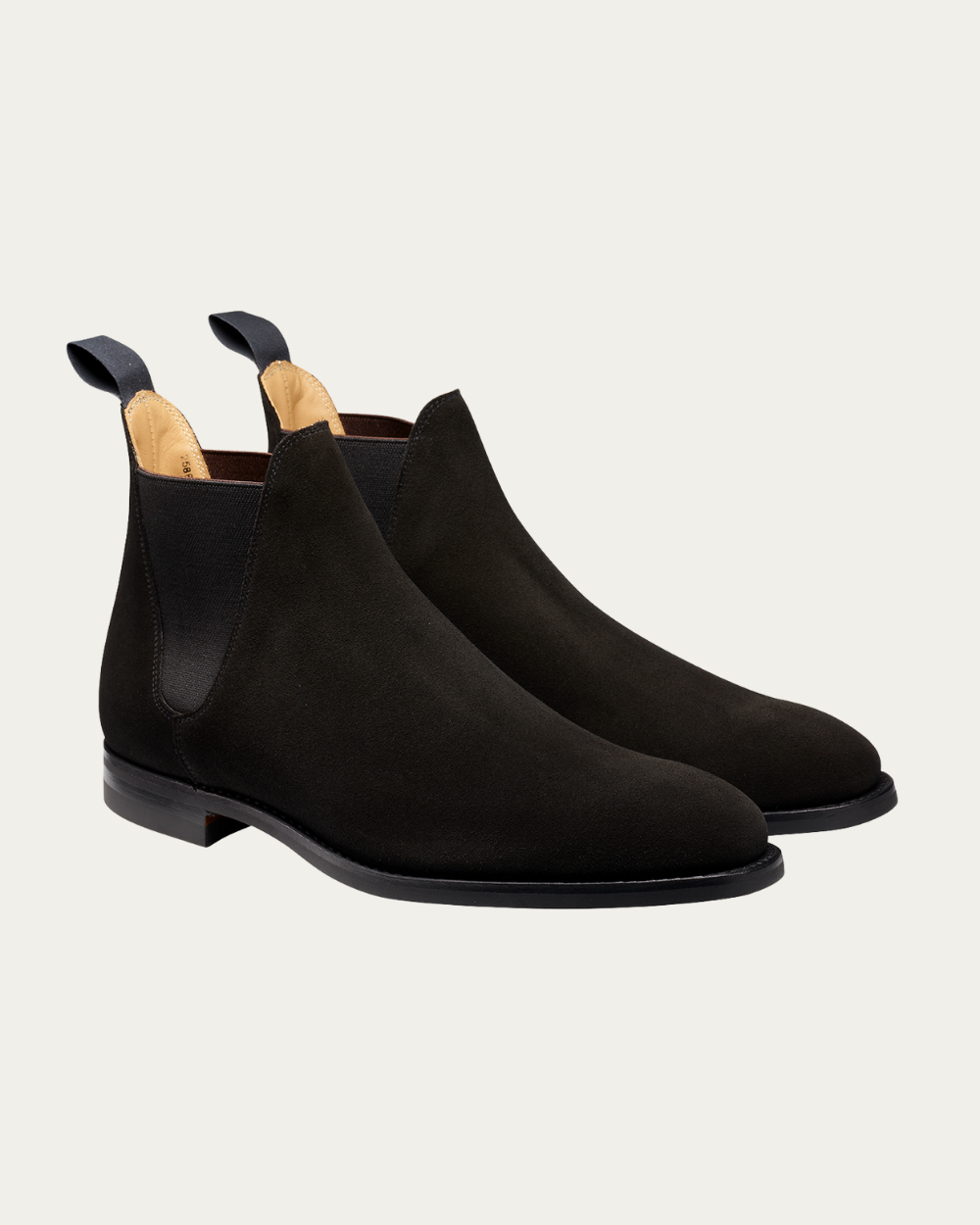 Crockett & Jones - Black Suede Chelsea 8 Boots