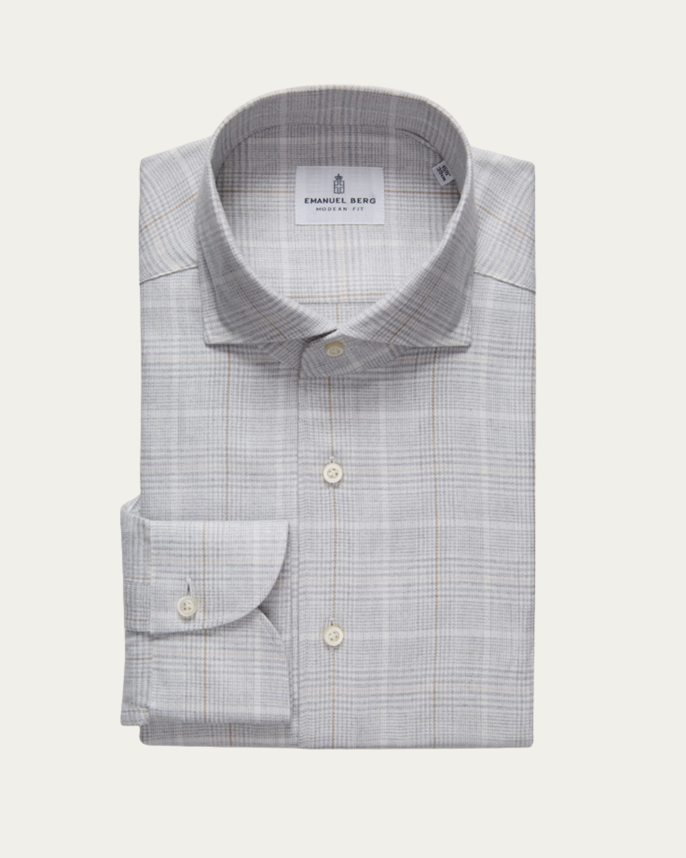 Gray Luxe Flannel Twill Shirt | Emanuel Berg