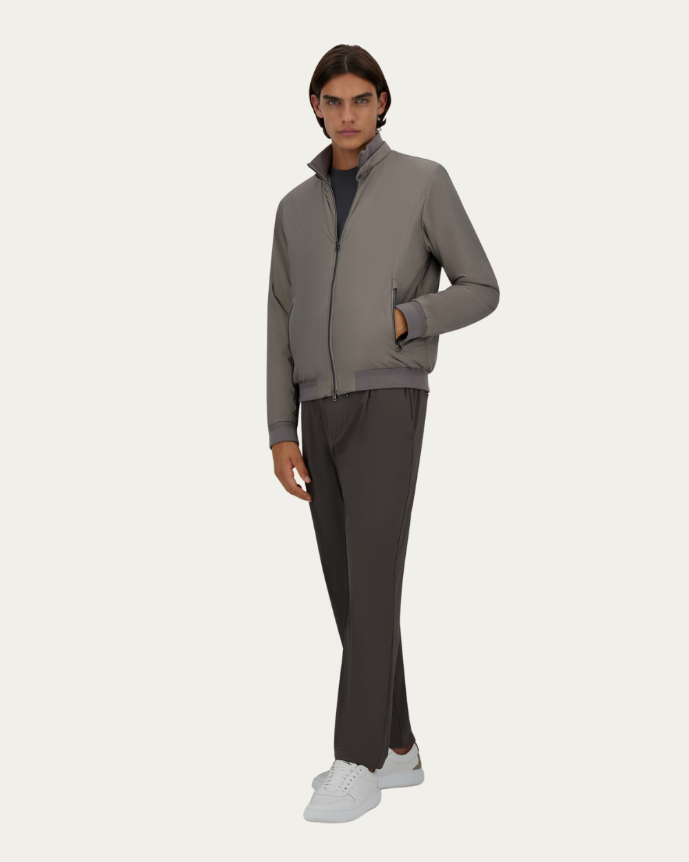 Kurtka bomberka Ecoage z wysokim kołnierzem | Herno