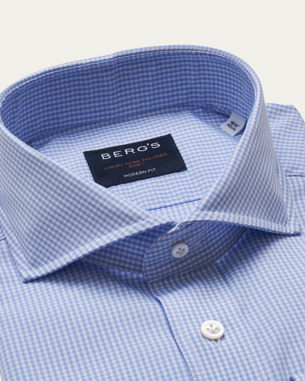 Jasnoniebieska koszula bawełniana w kratkę | BERG'S