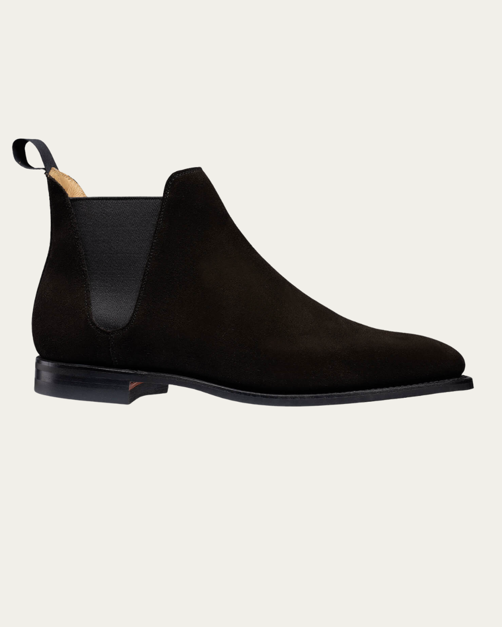 Czarne sztyblety Chelsea 8 ze skóry zamszowej | Crockett & Jones