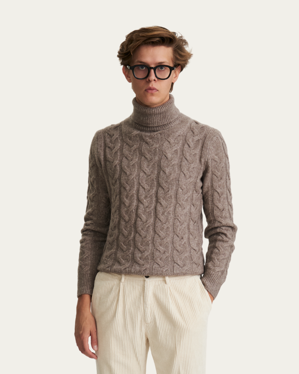 Golf z wełny o splocie warkoczowym | BERG'S