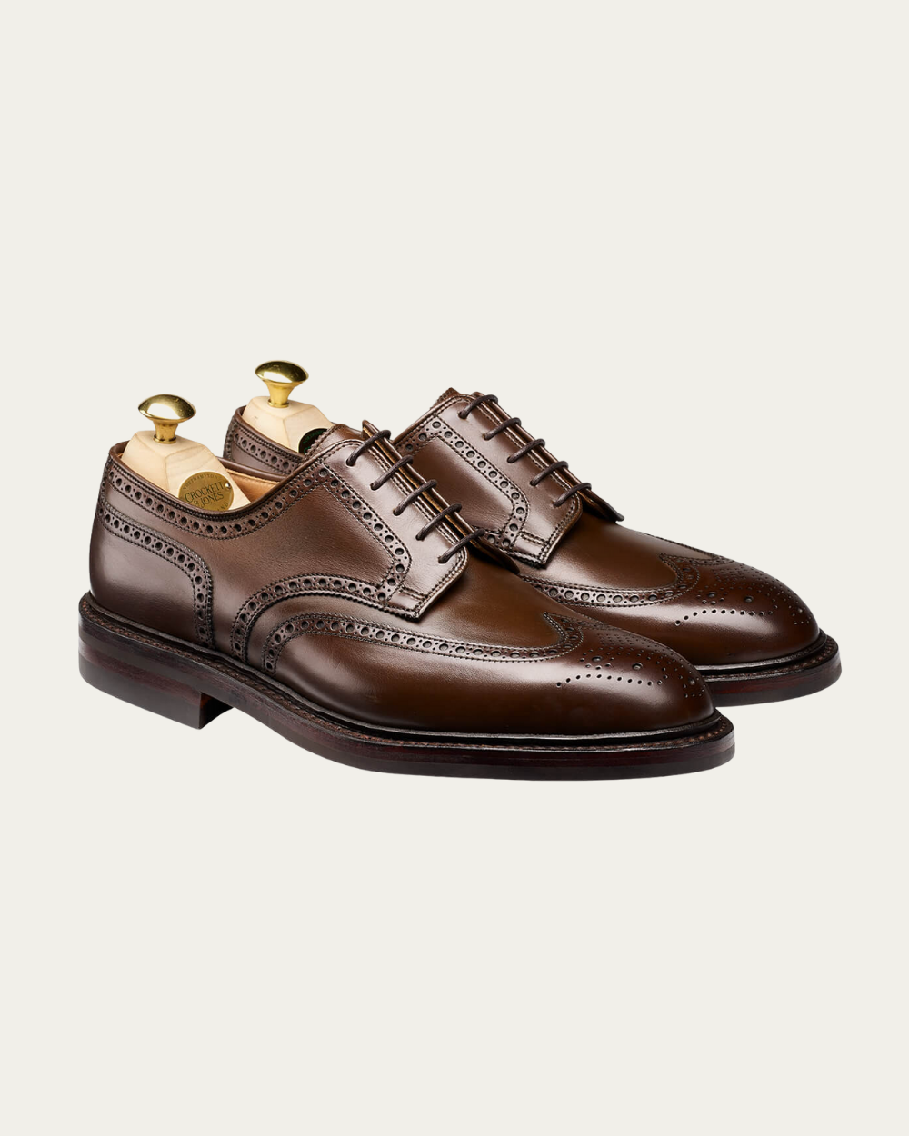Crockett & Jones -  Dark Brown Wax Calf Pembroke Derby