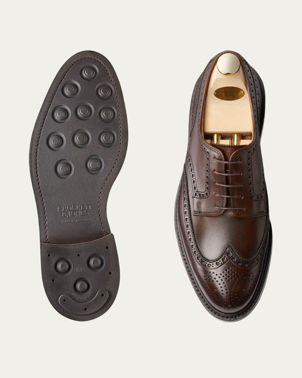 Crockett & Jones -  Dark Brown Wax Calf Pembroke Derby