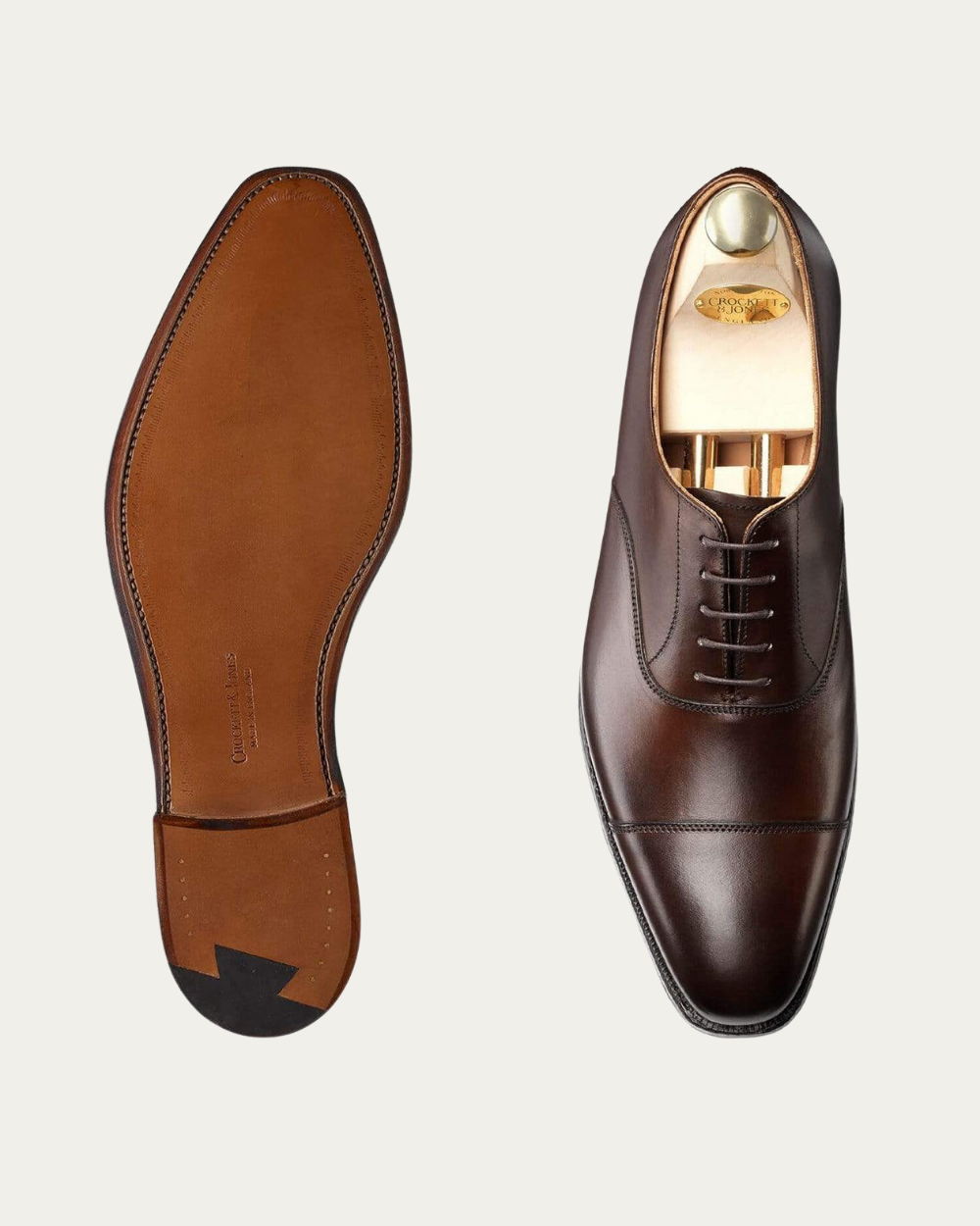 Crockett & Jones - Dark Brown Burnished Calf Hallam Oxford