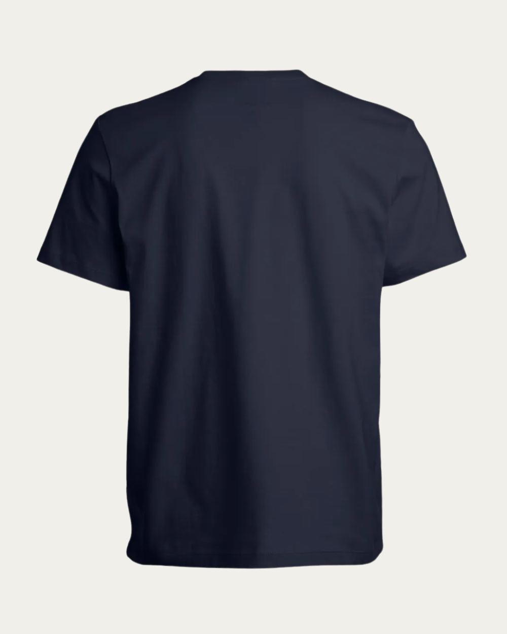 Granatowy T-shirt z naszywką z logo