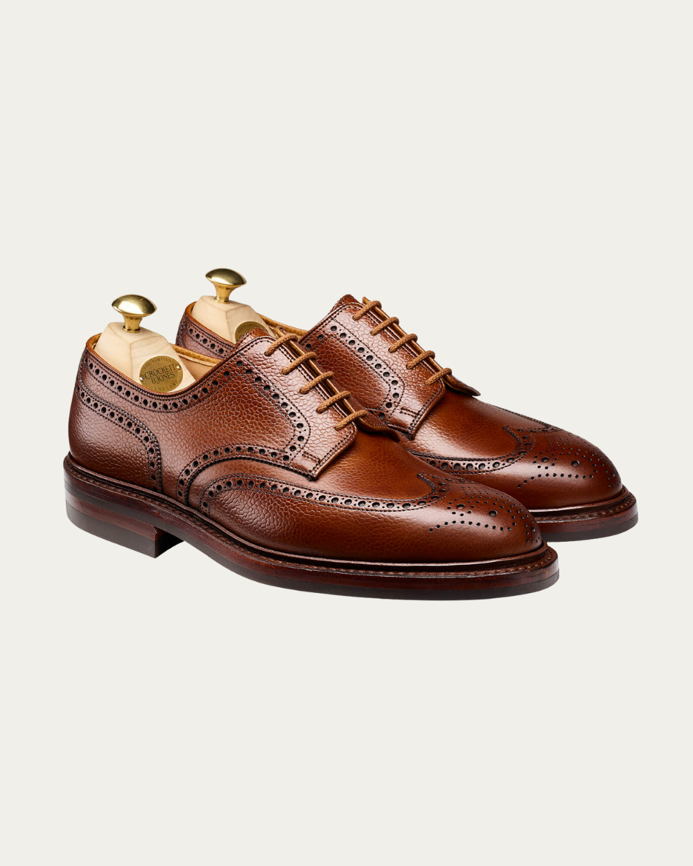 Crockett & Jones - Tan Scotch Grain Pembroke Derby