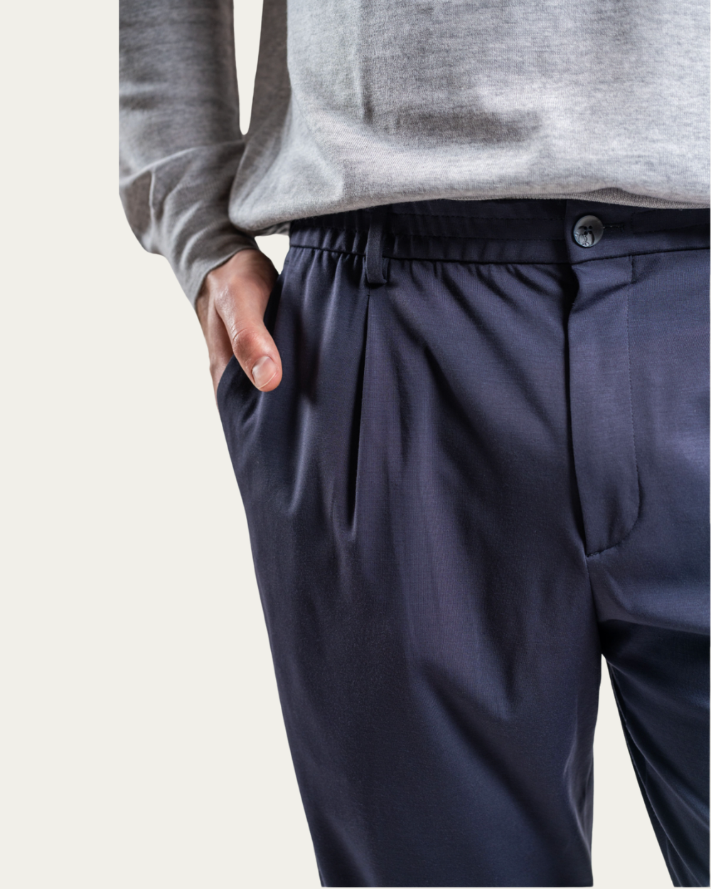 Granatowe spodnie New Paul | GTA Moda