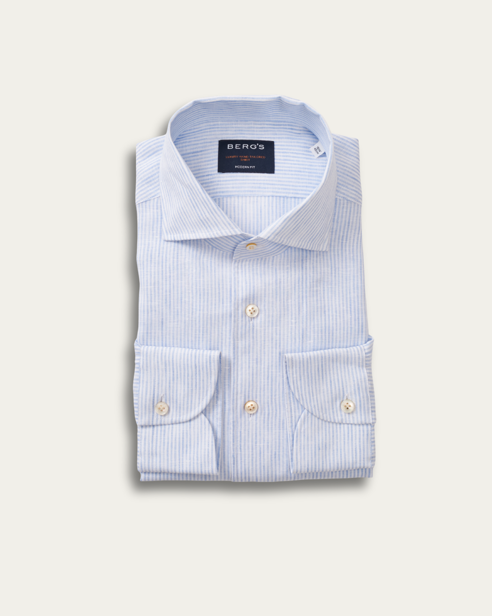 Blue Striped Linen Fontalina Shirt | BERG’S