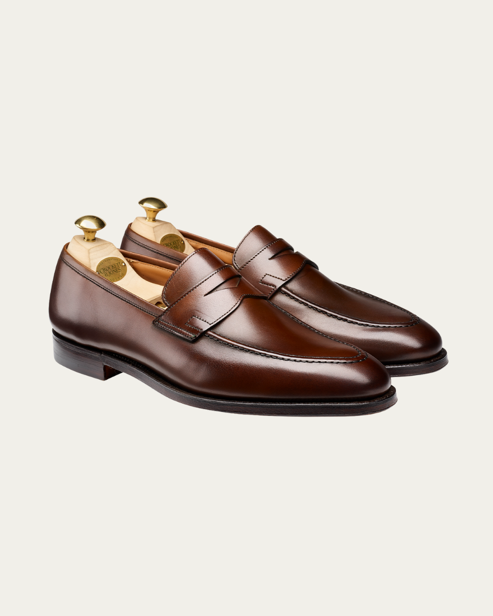 Crockett & Jones - Dark Brown Burnished Calf Sydney Loafers