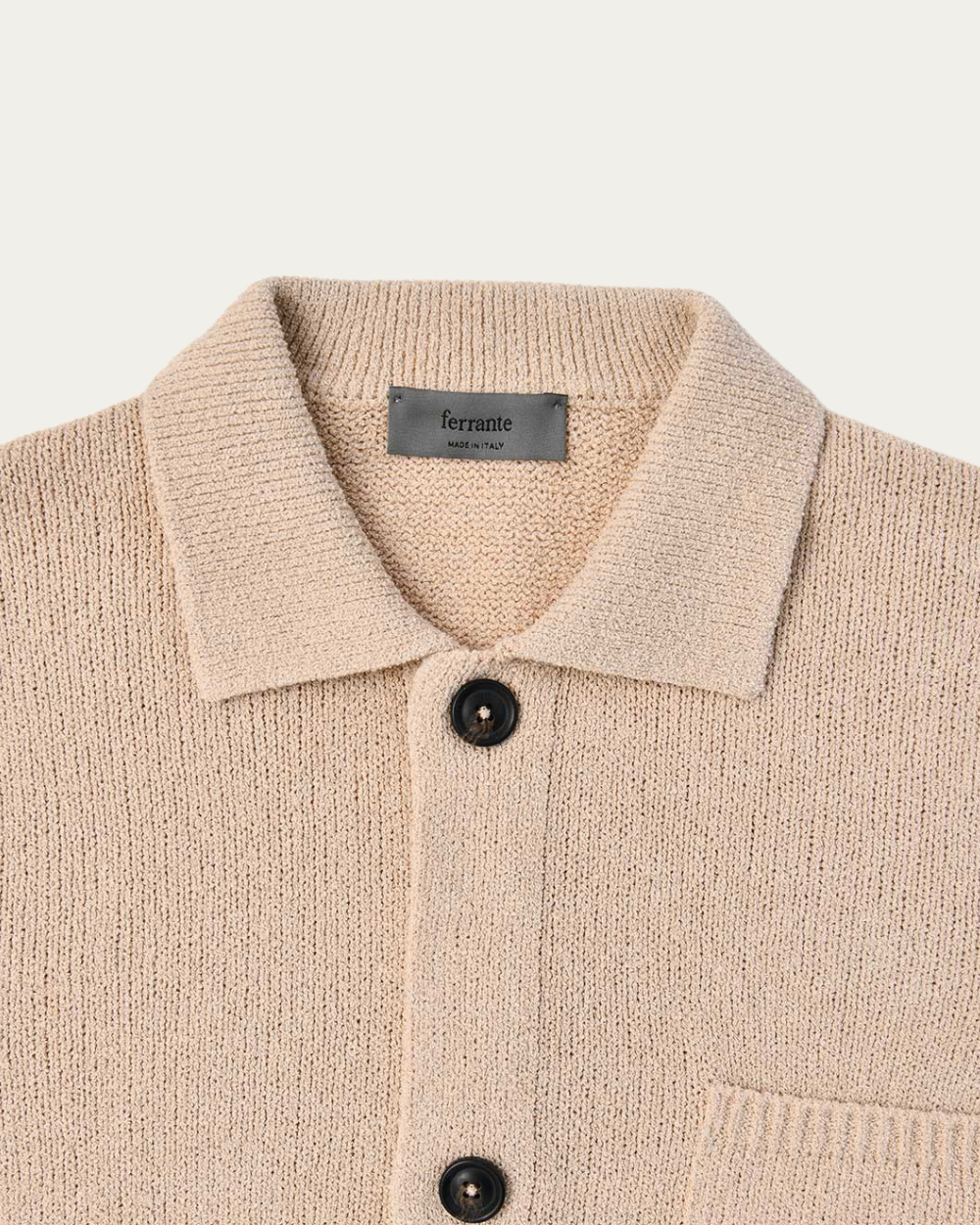 Ferrante - Beige Buttoned Cardigan