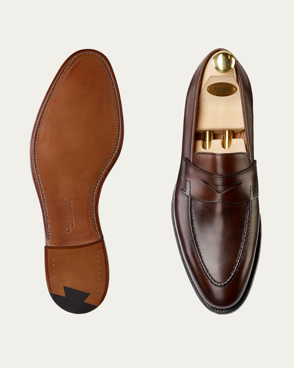 Crockett & Jones - Dark Brown Burnished Calf Sydney Loafers