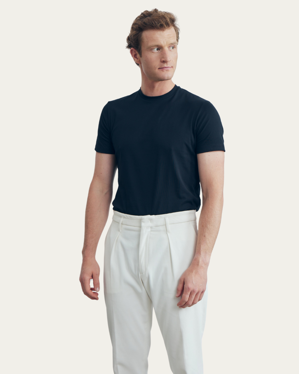 Emanuel Berg | Navy Blue 4Flex Cotton T-Shirt
