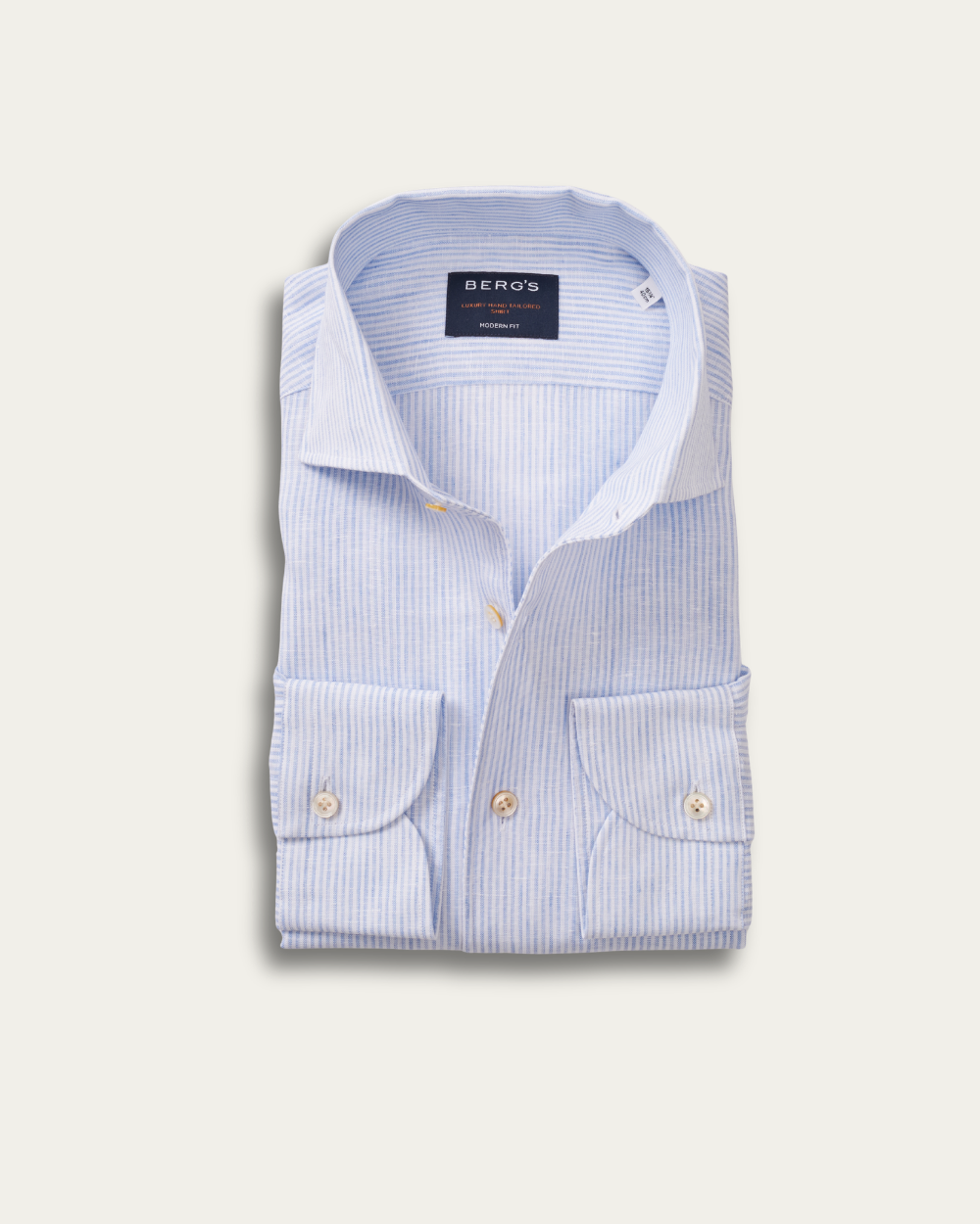 Blue Striped Linen Fontalina Shirt | BERG’S