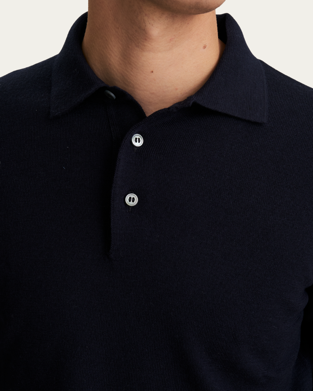 Granatowy sweter polo | BERG’S