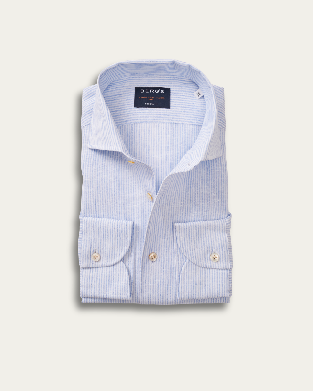 Blue Striped Linen Fontalina Shirt | BERG’S