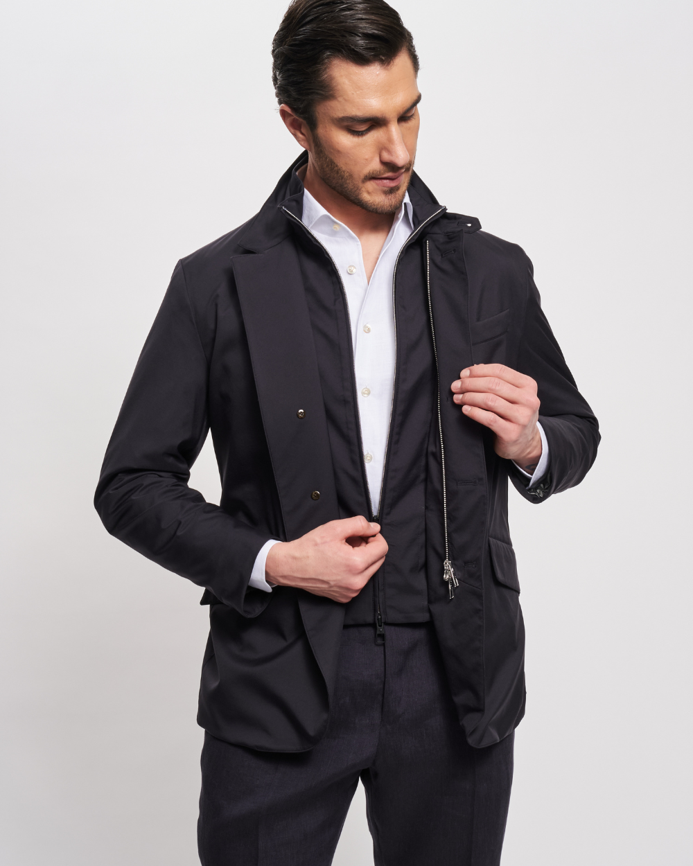 Hybrydowa granatowa kurtka | Montecore