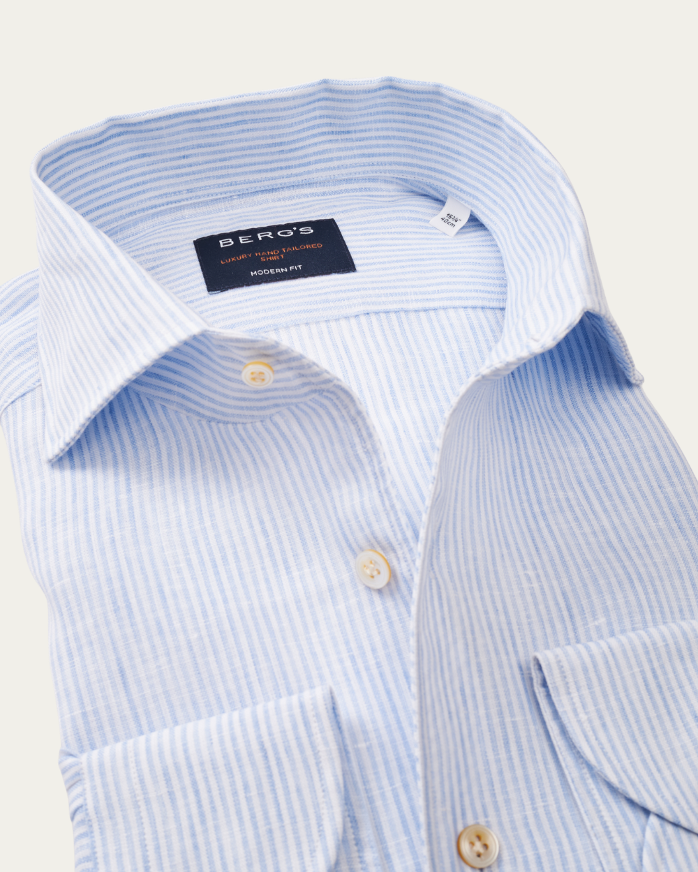 Blue Striped Linen Fontalina Shirt | BERG’S