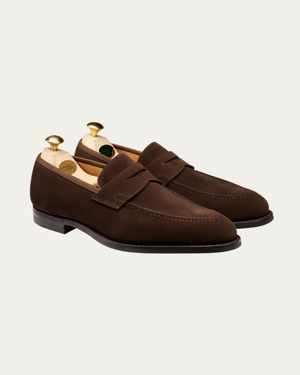 Crockett & Jones - Dark Brown Suede Sydney Loafers