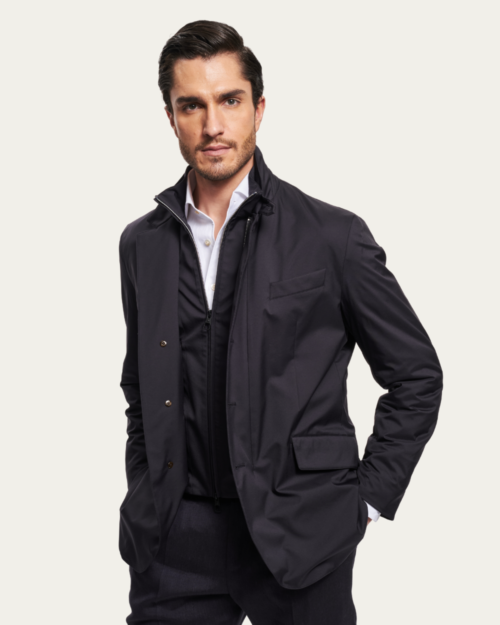 Hybrydowa granatowa kurtka | Montecore