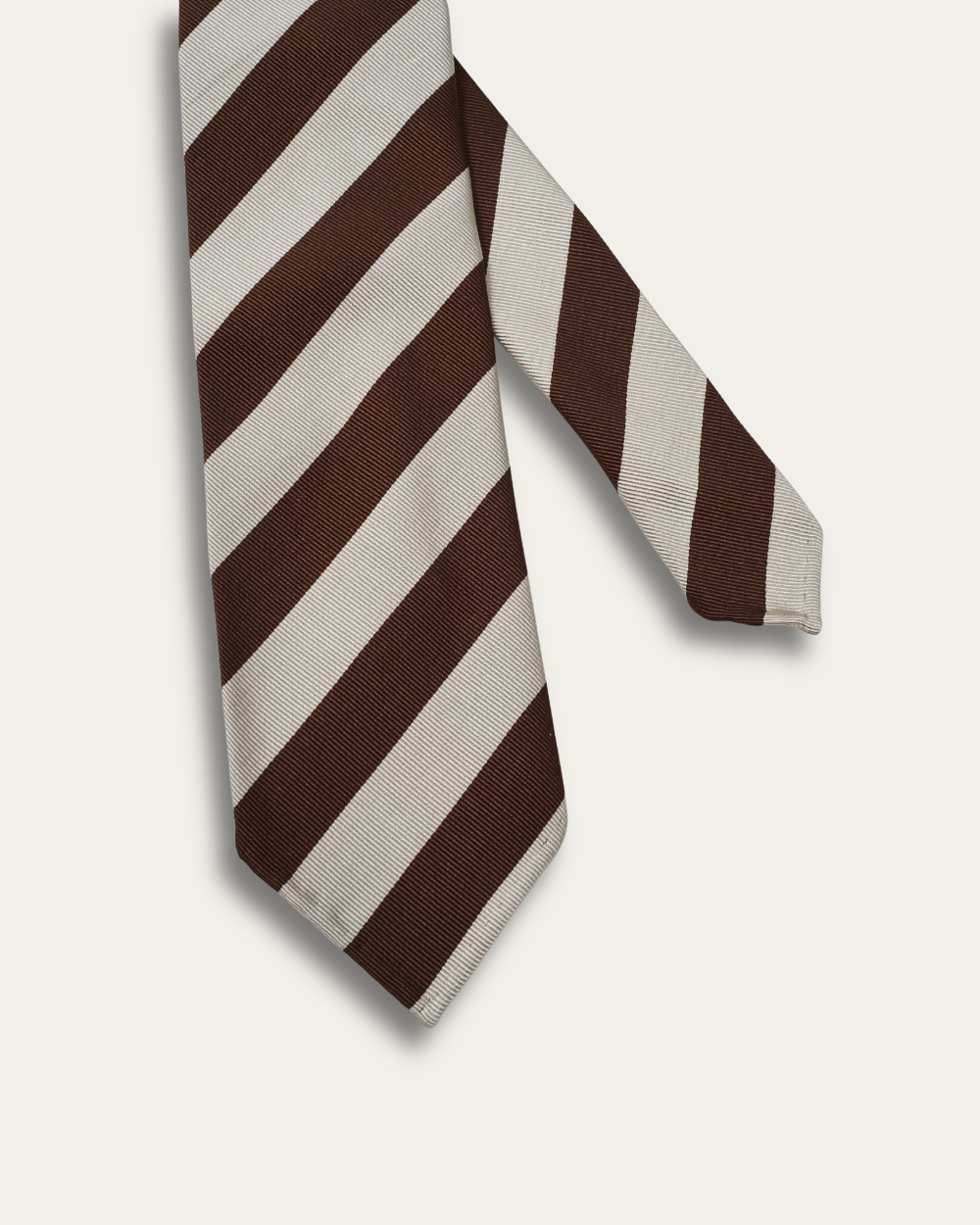 Jedwabny krawat w czekoladowe paski | Emanuel Berg