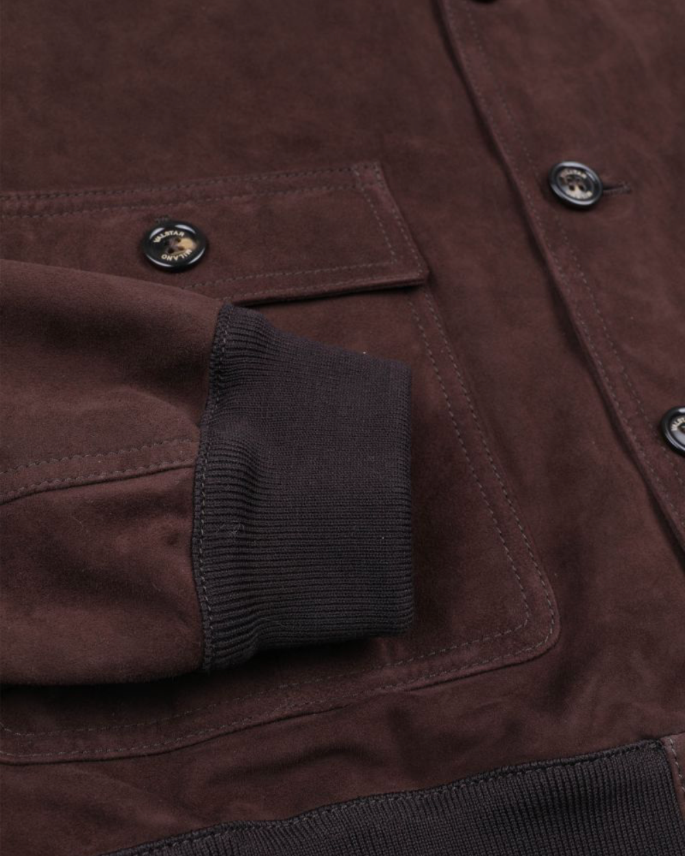 Mens Valstarino Suede Jacket Dark Brown Caffe