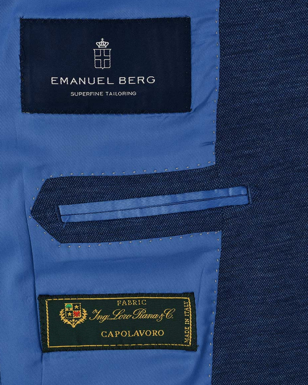 Dark Blue Wool Jersey Jacket | Emanuel Berg