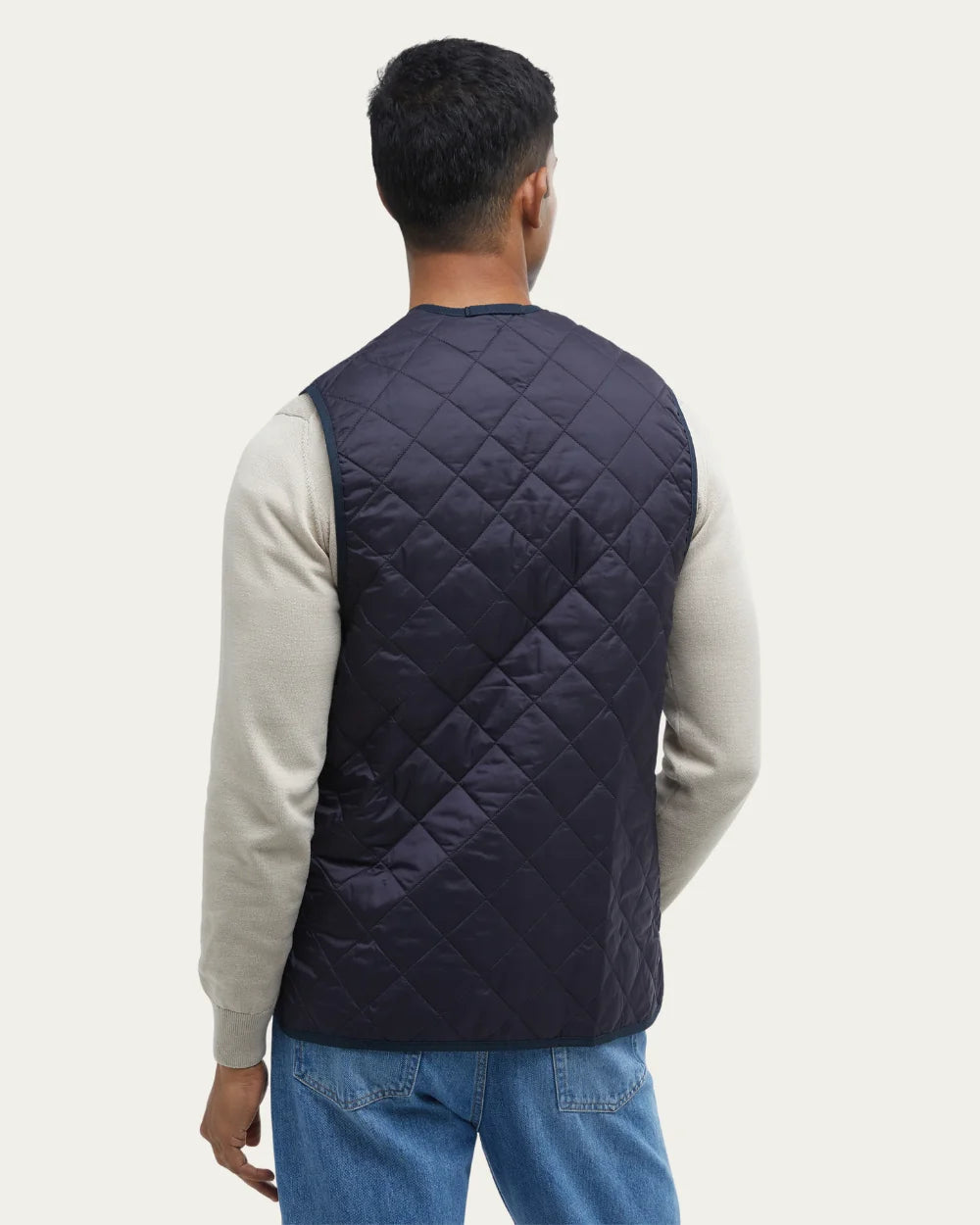 Quilted Waistcoat Zip-in Liner Navy Vest | Barbour