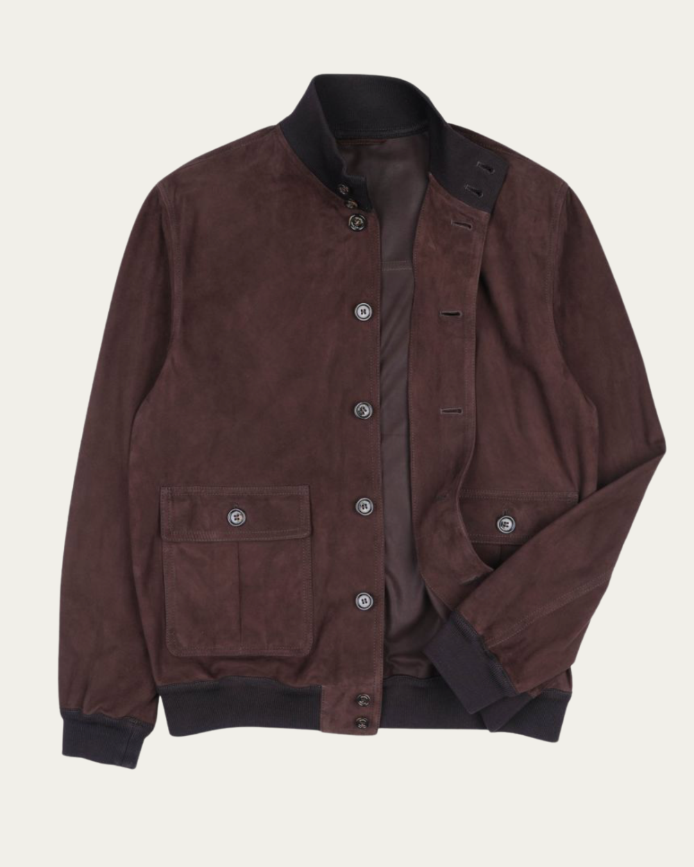 Mens Valstarino Suede Jacket Dark Brown Caffe