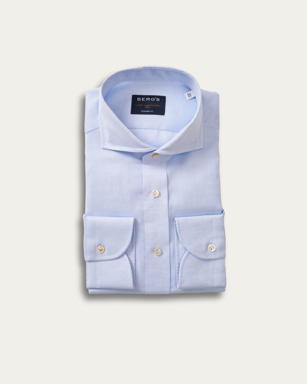 Blue Cotton Linen Harvard Shirt | BERG’S