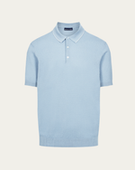 Baby Blue Lightweight Textured Polo