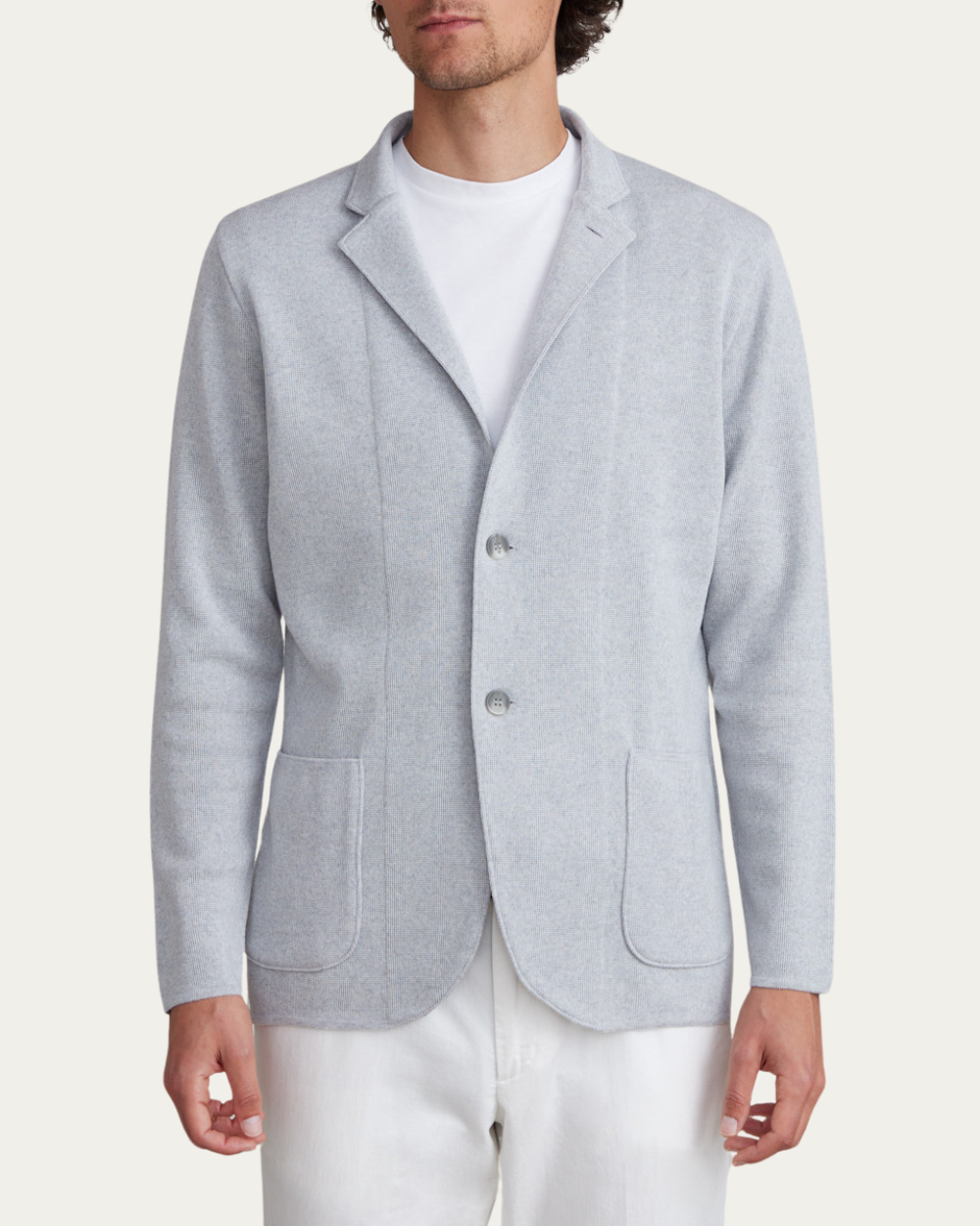 Emanuel Berg | Light Grey Merino Wool Cardigan