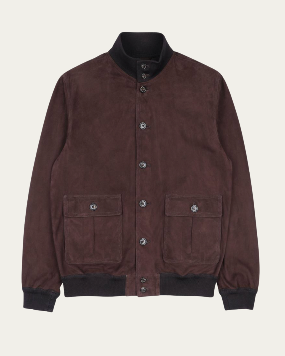 Mens Valstarino Suede Jacket Dark Brown Caffe