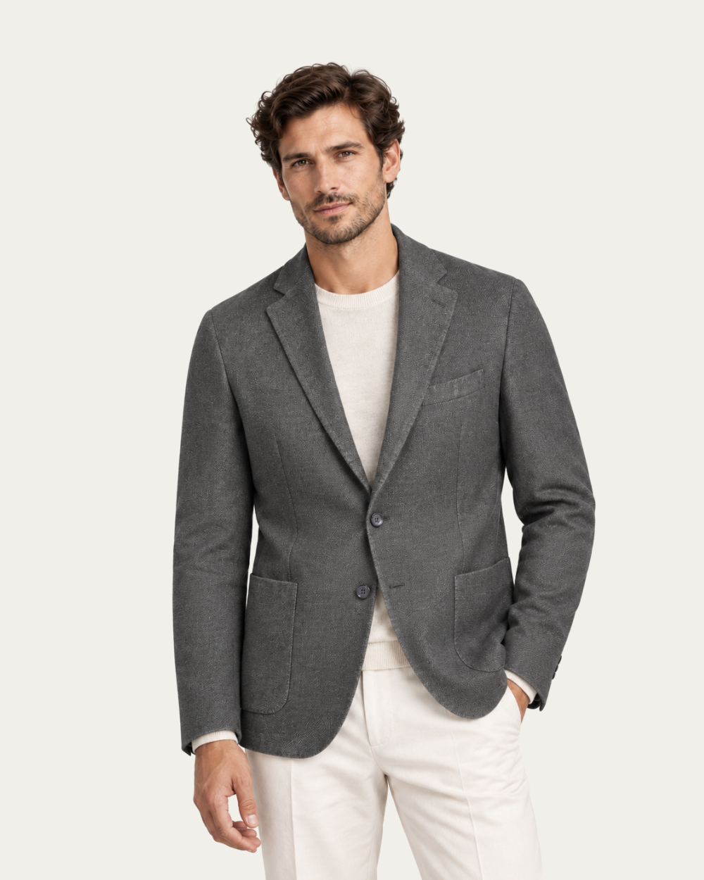 Olive Green Single-breasted jacket | Emanuel Berg