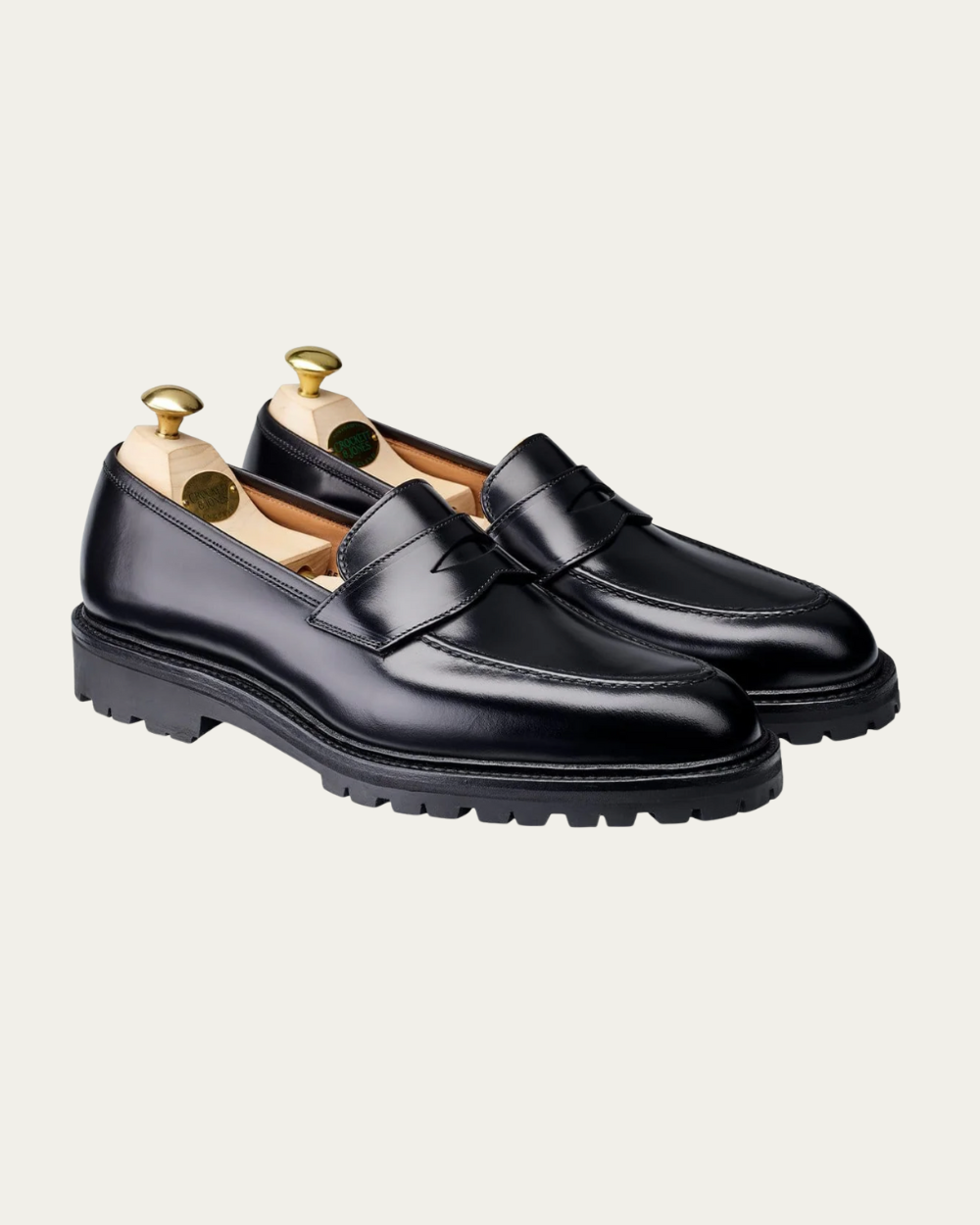 Crockett & Jones - Black Cavalry Calf Henley 3 Loafers