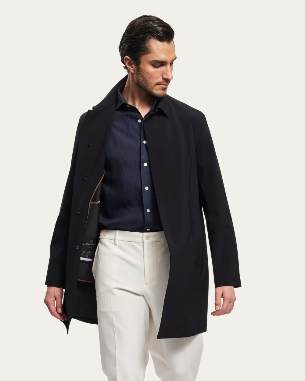 Aerotwill Navy Coat | Montecore
