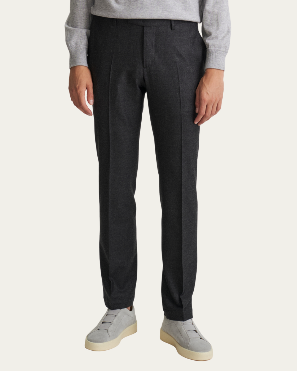 Ciemnoszare spodnie z dziewiczej wełny | Devore