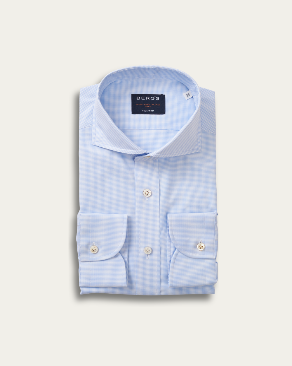 White Blue Checked William Shirt | BERG’S