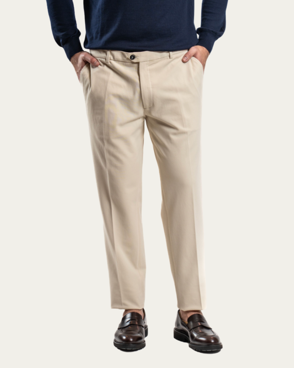 CIRCOLO 1901 - Beige Piquet Trousers
