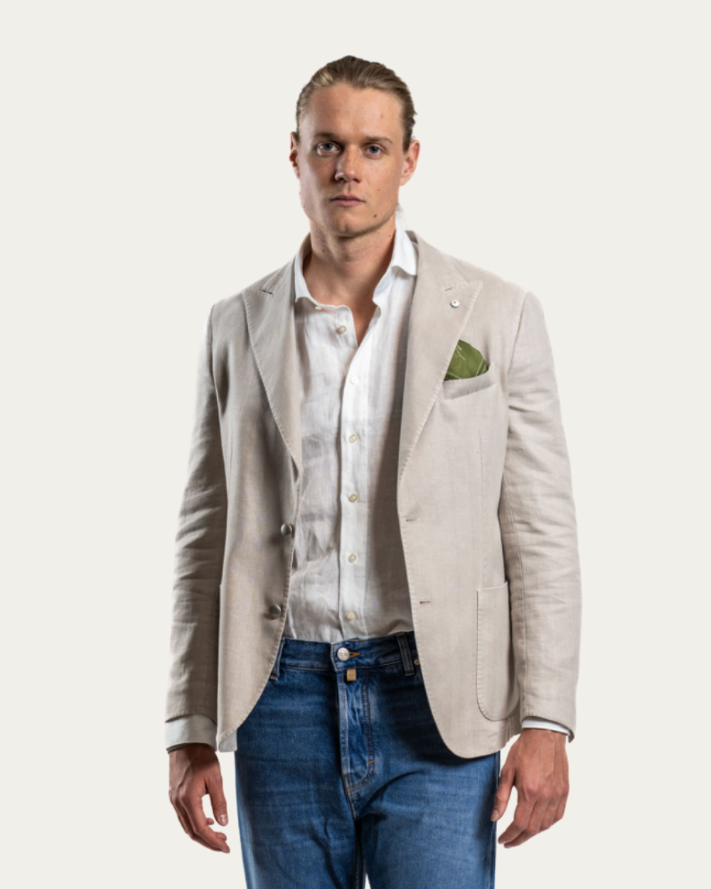 Regular Fit Beige Jack Jacket | L.B.M 1911