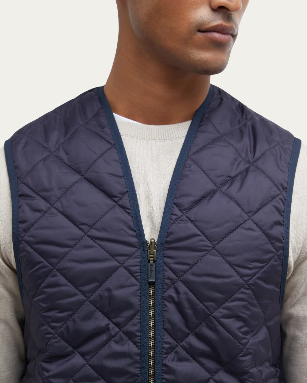 Quilted Waistcoat Zip-in Liner Navy Vest | Barbour